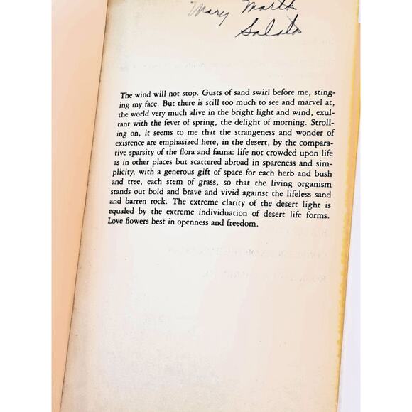 DESERT SOLITAIRE: A Season in the Wilderness by Edward Abbey (1968 MMPB) - Picture 4 of 6